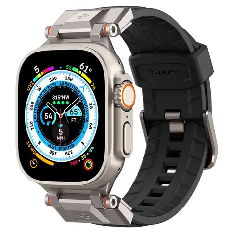 Spigen DuraPro Armor PU řemínek pro Apple Watch Series 42/44/45/49 mm černá