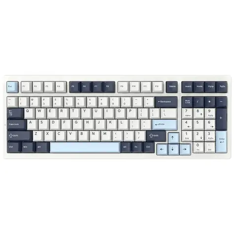 VGN S99 modro-bílá / Bezdrátová herní klávesnice / mechanická / 2.4GHz + Bluetooth / US Layout 
