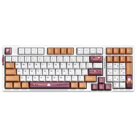 VGN V98 Pro Berry Ice Cream - Twilight / Bezdrátová herní klávesnice / mechanická / 2.4GHz + Bluetooth / US Layout