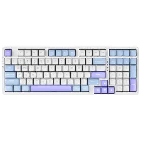 VGN V98 Pro Blueberry Ice Cream - Sea Salt / Bezdrátová herní klávesnice / mechanická / 2.4GHz + Bluetooth / US Layout