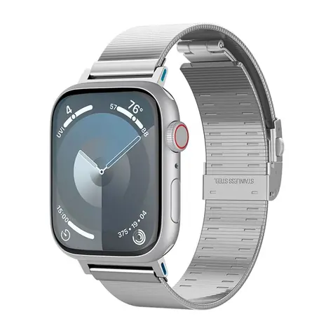 Spigen Sleek Link nerezový řemínek pro Apple Watch Series 42/44/45/49 mm stříbrná