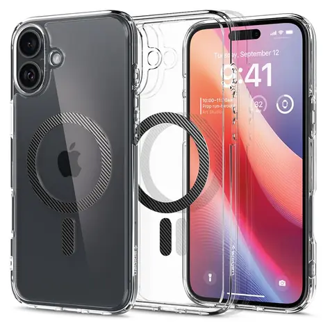 Spigen Ultra Hybrid MagSafe ochranný kryt pro Apple iPhone 16 Plus carbon fiber