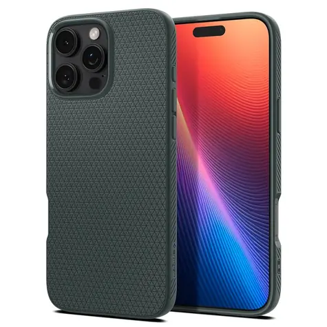 Spigen Liquid Air ochranný kryt pro Apple iPhone 16 Pro Max zelená