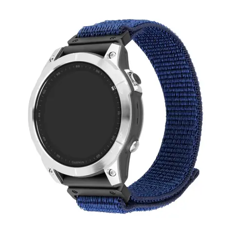 FIXED Nylonový řemínek Nylon Sporty Strap pro Garmin QuickFit 22mm tmavě modrý