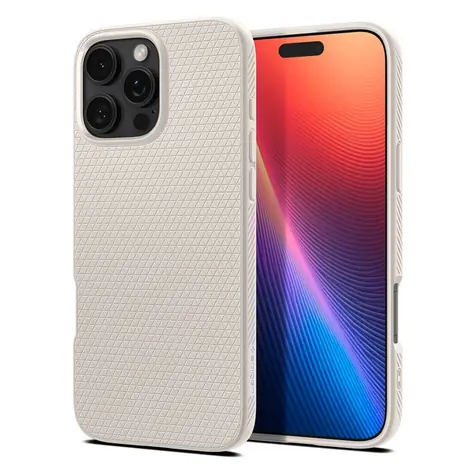 Spigen Liquid Air ochranný kryt pro Apple iPhone 16 Pro natural titanium