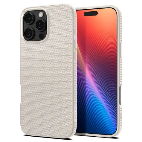 Spigen Liquid Air ochranný kryt pro Apple iPhone 16 Pro Max natural titanium