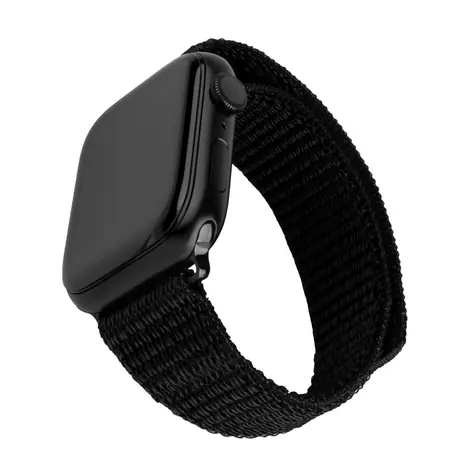 FIXED Nylonový řemínek Nylon Sporty Strap pro Apple Watch Ultra 49mm černý