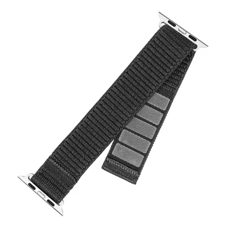 FIXED Nylonový řemínek Nylon Sporty Strap pro Apple Watch 42/44/45mm tmavě šedý