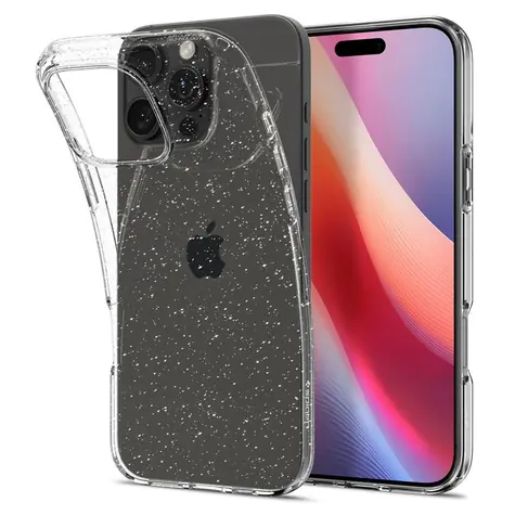 Spigen Liquid Crystal Glitter ochranný kryt pro Apple iPhone 16 Pro crystal quartz
