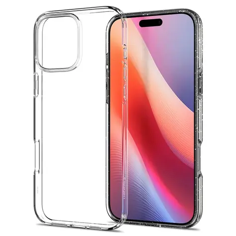 Spigen Liquid Crystal Glitter ochranný kryt pro Apple iPhone 16 Pro Max crystal quartz