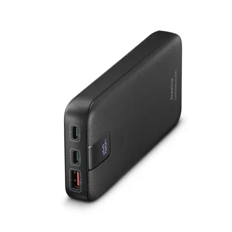 Hama 201719 PD 20 černá / Powerbanka / 20000 mAh / 2x USB-C / 1x USB-A / PD / QC / 20W