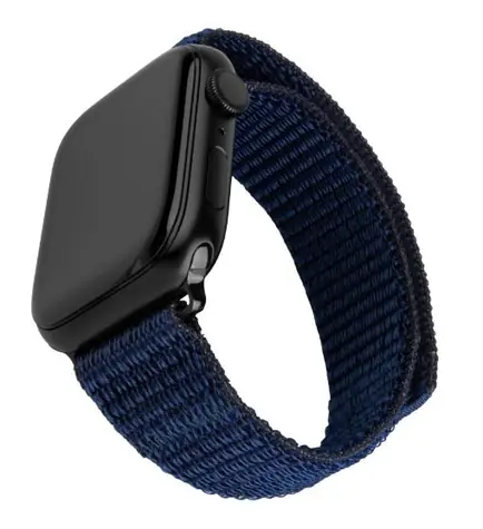 FIXED Nylonový řemínek Nylon Sporty Strap pro Apple Watch 38/40/41mm tmavě modrý