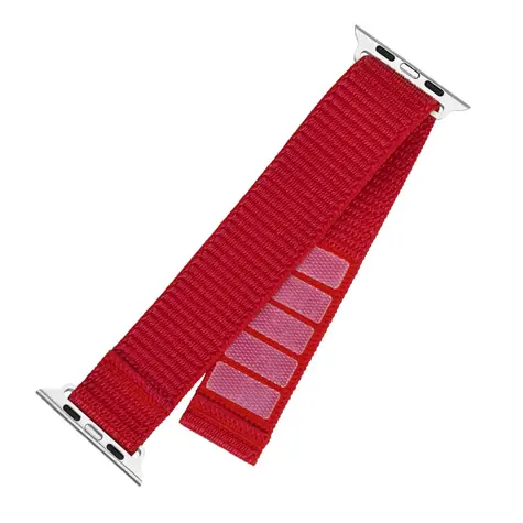 FIXED Nylonový řemínek Nylon Sporty Strap pro Apple Watch 38/40/41mm červený