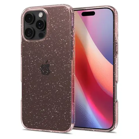 Spigen Liquid Crystal Glitter ochranný kryt pro Apple iPhone 16 Pro rose quartz