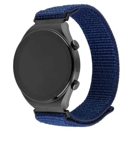 FIXED Nylonový řemínek Nylon Sporty Strap s Quick Release 22mm pro smartwatch tmavě modrý