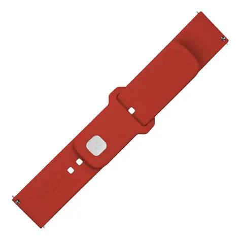 FIXED Set silikonových řemínků Silicone Sporty Strap s Quick Release 22mm pro smartwatch červený