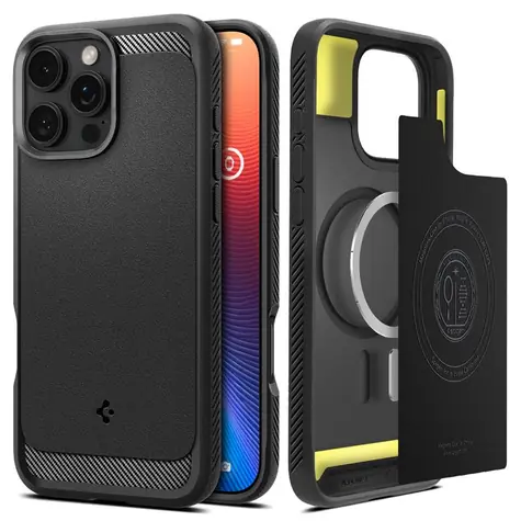 Spigen Rugged Armor MagSafe ochranný kryt pro Apple iPhone 16 Pro Max černá