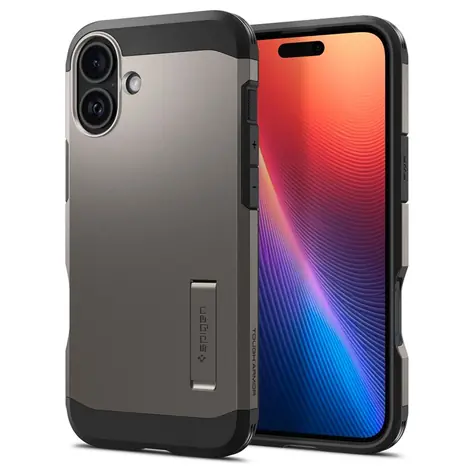 Spigen Tough Armor MagSafe ochranný kryt pro Apple iPhone 16 gunmetal