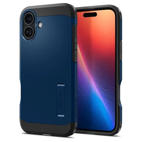 Spigen Tough Armor MagSafe ochranný kryt pro Apple iPhone 16 modrá