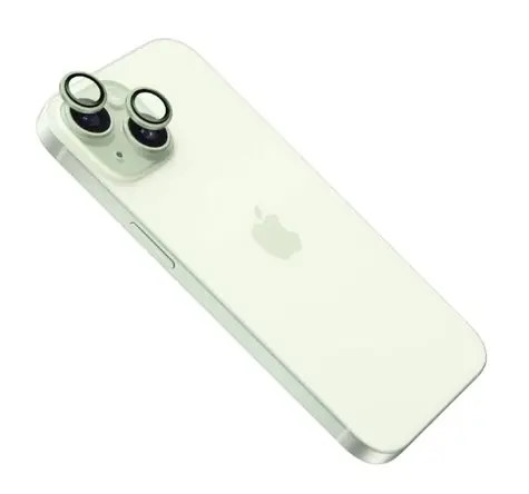 FIXED Ochranná skla čoček fotoaparátů pro Apple iPhone 15/15 Plus světle zelená