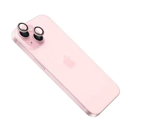 FIXED Ochranná skla čoček fotoaparátů pro Apple iPhone 15/15 Plus růžová