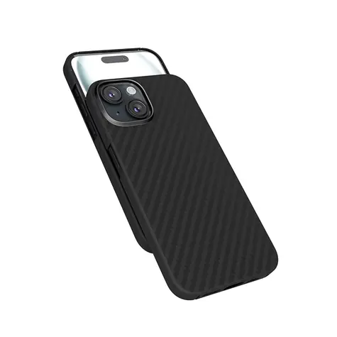 Epico Mag+ Carbon ochranný kryt s MagSafe pro Apple iPhone 16 černá
