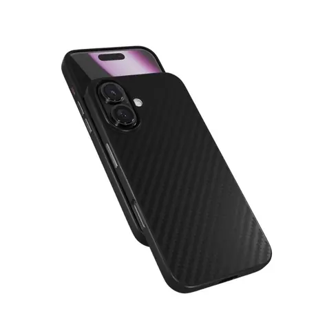 Epico Mag+ Hybrid Carbon ochranný kryt s MagSafe pro Apple iPhone 16 černá