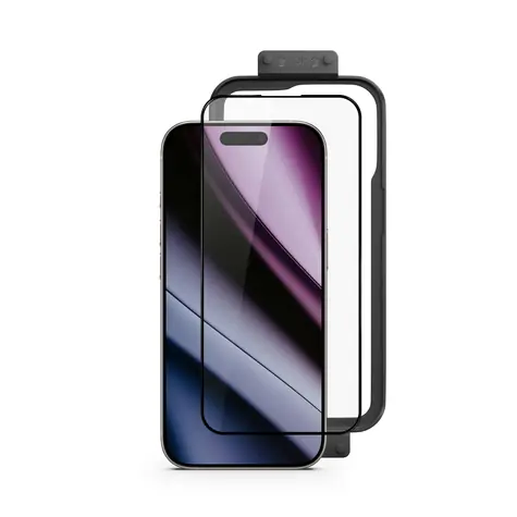 Epico ImpactBuffer Glass 3D Ochranné sklo pro Apple iPhone 15/16 / s instalačním rámečkem