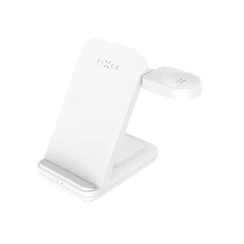 FIXED Powerstation pro Samsung s bezdrátovým nabíjením bílý / 15W+5W+2.5W / až 3 zařízení 