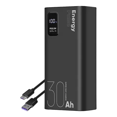 Obal:Me EnergyPulse Powerbanka 30000mAh 22.5W černá