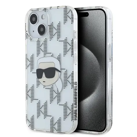 Karl Lagerfeld IML Electroplated Karl Head Zadní Kryt pro Apple iPhone 15 čirá