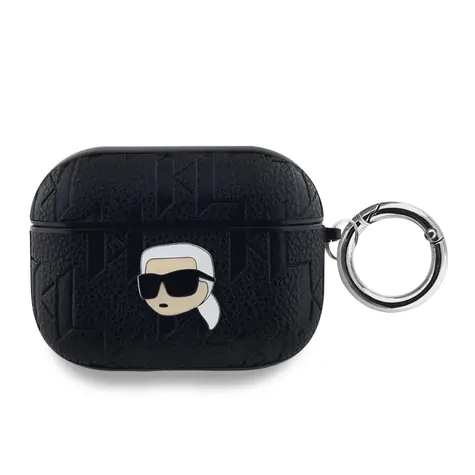 Karl Lagerfeld PU Embossed Karl Head Pouzdro pro Apple AirPods Pro černá