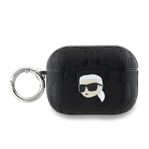 Karl Lagerfeld PU Embossed Karl Head Pouzdro pro Apple AirPods Pro 2 černá