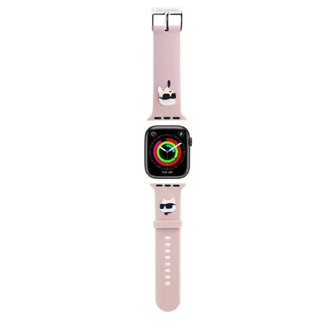 Karl Lagerfeld Karl and Choupette Head NFT Řemínek pro Apple Watch 38/40/41 růžová