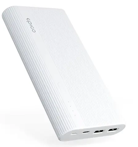 Epico Multiport power banka 20100mAh bílá / 2x USB-A / 1x USB-C / 60W