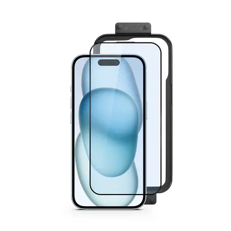 Epico Resolve Edge to Edge Ochranné sklo pro Apple iPhone 15 Plus / s instalačním rámečkem