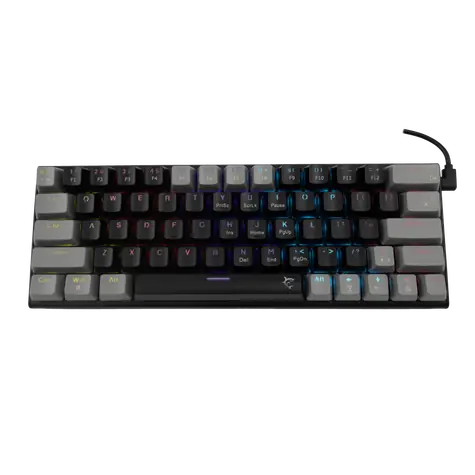 White Shark GK-002121 WAKIZASHI černo-šedá / Herní klávesnice / mechanická / BLUE Switch / US Layout / RGB / USB