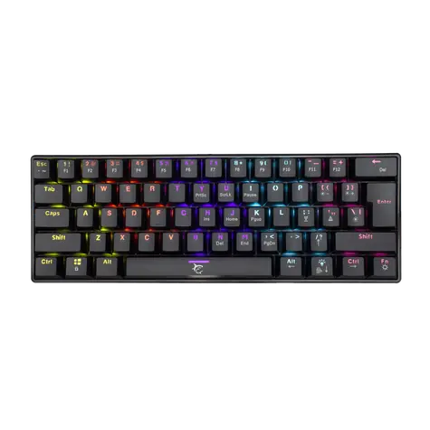 White Shark GK-2022 SHINOBI černá / Herní klávesnice / mechanická / BROWN Switch / US Layout / USB / LED