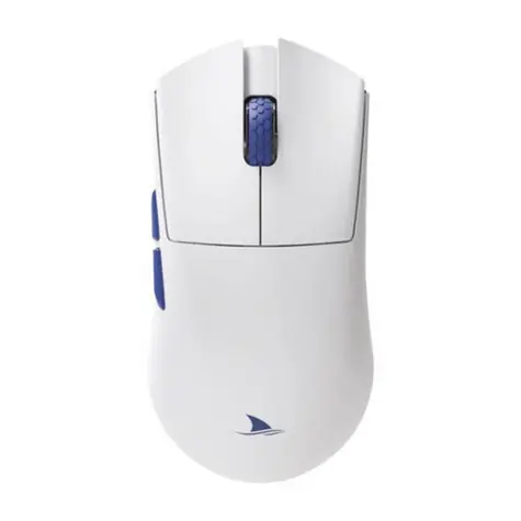 Darmoshark M3s PRO bílá / Herní bezdrátová myš / 26000DPI / 8 tlačítek / USB-C / BT / 2.4G 