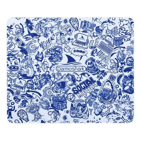 Darmoshark PAD-3 bílá / Podložka pod myš / 360 x 300 x 4 mm