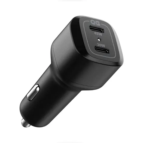Spigen PowerArc ArcStation černá / nabíječka do auta / 2x USB-C / PD / 65W