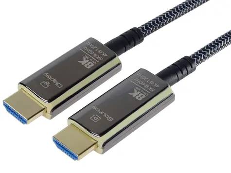 PremiumCord (KPHDM21T10) Ultra High Speed HDMI 2.1 optický fiber kabel 8K/60Hz 10m / zlacené konektory / 2x HDMI(M)