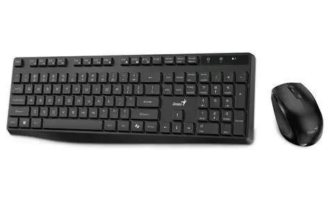 GENIUS KM-8206S černá / bezdrátový set 2.4GHz / Copilot / multimediální / tichá / USB / CZ+SK layout
