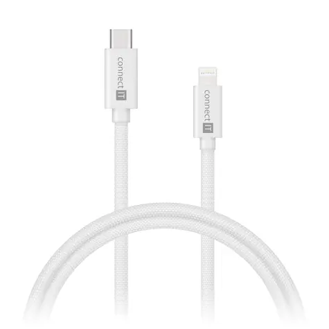 CONNECT IT Wirez USB-C - Lightning 27W 1m bílá