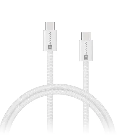 CONNECT IT Wirez USB-C - USB-C 60W 1m bílá