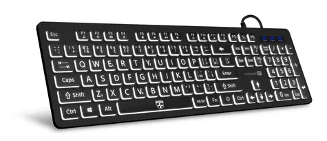 CONNECT IT FOR HEALTH LargeFont černá / Klávesnice / membránová / USB-A / CZ/SK layout