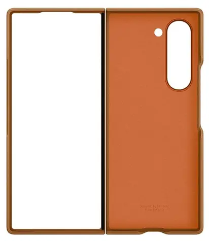 Samsung Ochranný kryt z veganské kůže pro Samsung Galaxy Z Fold 6 hnědá