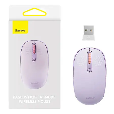 Baseus B01055503513-00 fialová / Bezdrátová myš / 1600 DPI / USB-A / Bluetooth 5.0