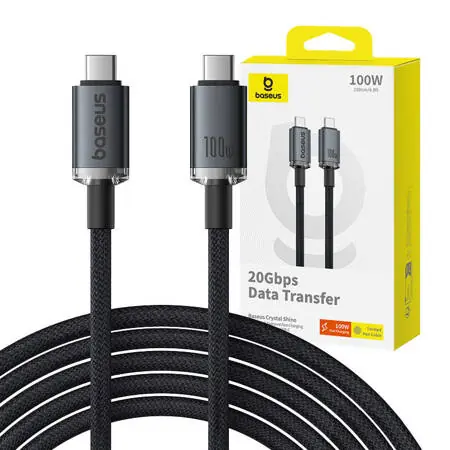 Baseus P10318204111-00 Crystal Shine USB-C (M) - USB-C (M) (100W) 1.5m černá