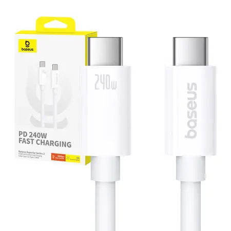 Baseus P10365200211-02 Superior USB4 USB-C (M) - USB-C (M) (240W) 1m bílá